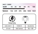 Ampoules Led - E27 - 8,6W - Standard - Lot de 3