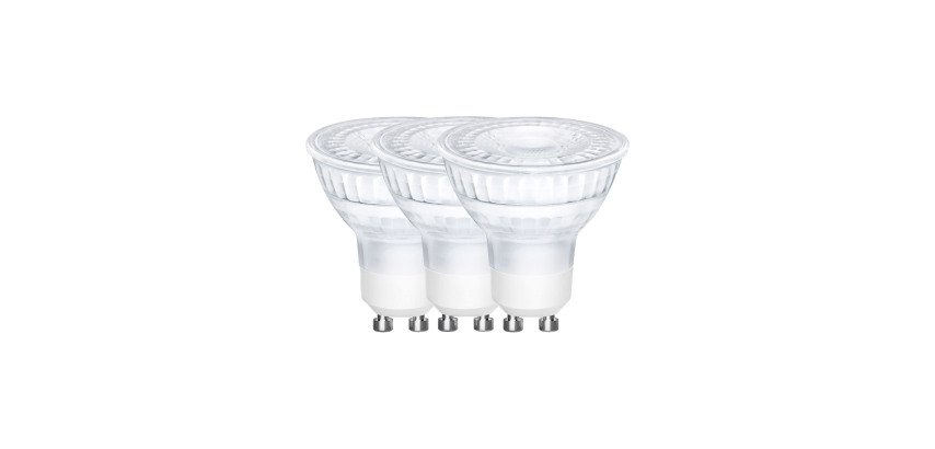 Réflecteurs LED - GU10 - 4,9 W - Lot de 3