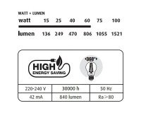 Bombilla LED - E27 - 4 W - Estándar con filamento