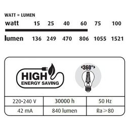 Ampule LED - E27 - 4 W - Standard à filament