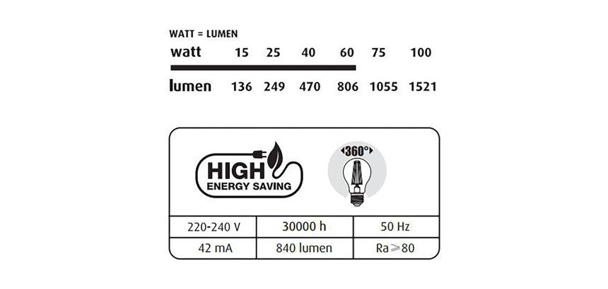 Ledlampen  - E27 - 4 W - standaard filament