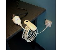 Alargo eléctrico de 3 metros con Pinza de fijación blanco