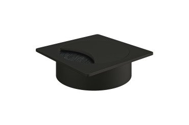 Lot de 2 obturateurs passe-câbles Ø 80 mm en zamac noir