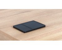 Black housing mains socket, 1 USB port and 1 RJ45 port - Ø 80mm ONYX