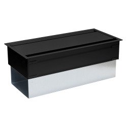 Top Access noir à ouverture double L 27 x P 13 cm pour bureaux et tables Absolu / E-Motion / Pluggin