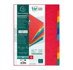 Separadores Exacompta de cartón A4 10 divisiones multicolor Exacompta