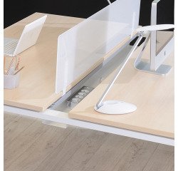 Zijdelings paneel ondoorzichtig wit L 50 cm - Eden