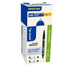 Pack de 16 marqueurs permanents Twin pointe fine/extrafine Pilot + 4 offerts