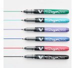 Pack de 16 stylos feutre V Sign Pen Pilot + 4 offerts