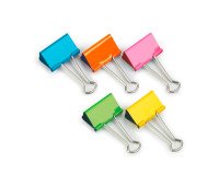 RAPESCO Pinces à Double Clip 19 mm, Couleurs assorties, Boîte de 10