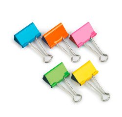 RAPESCO Pinces à Double Clip 19 mm, Couleurs assorties, Boîte de 10