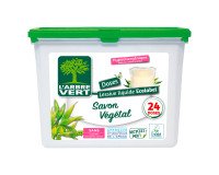 Doses de lessive liquide Ecolabel au savon végétal L'Arbre Vert - Boîte de 24 doses