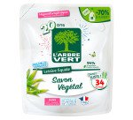 Lessive liquide au savon végétal L'Arbre Vert - 34 lavages - Recharge de 1,53 L