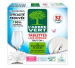 Tablettes lave-vaisselle Tout en 1 L'Arbre Vert - Boîte de 32