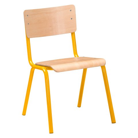 Silla escolar Syllab patas color amarillo - Talla 5