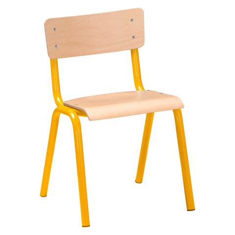 Silla escolar Syllab patas color amarillo - Talla 4