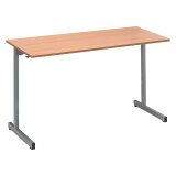 Table scolaire 2 places L.130 cm plateau hêtre - Taille 5 pour CE2/CM1