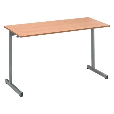 Mesa escolar de 2 plazas patas gris - Talla 5