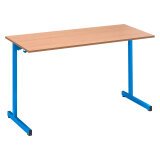 Table scolaire 2 places L.130 cm plateau hêtre - Taille 5 pour CE2/CM1