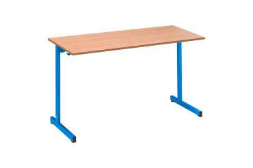 Table scolaire 2 places L.130 cm plateau hêtre - Taille 5 pour CE2/CM1