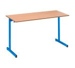 Table scolaire 2 places L.130 cm plateau hêtre - Taille 5 pour CE2/CM1