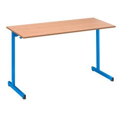 School desk 2 seats L.130 cm beech wood top - Size 5 for 3rd/4th grade