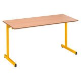 Table scolaire 2 places SYLLAB L.130 cm plateau hêtre - taille 4 pour CP/CE1