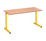 Table scolaire 2 places SYLLAB L.130 cm plateau hêtre - taille 4 pour CP/CE1