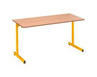 Schoolbank SYLLAB 2 plaatsen  B130 cm werkblad beuk - Maat T4 voor 1 en 2de jaar basisschool