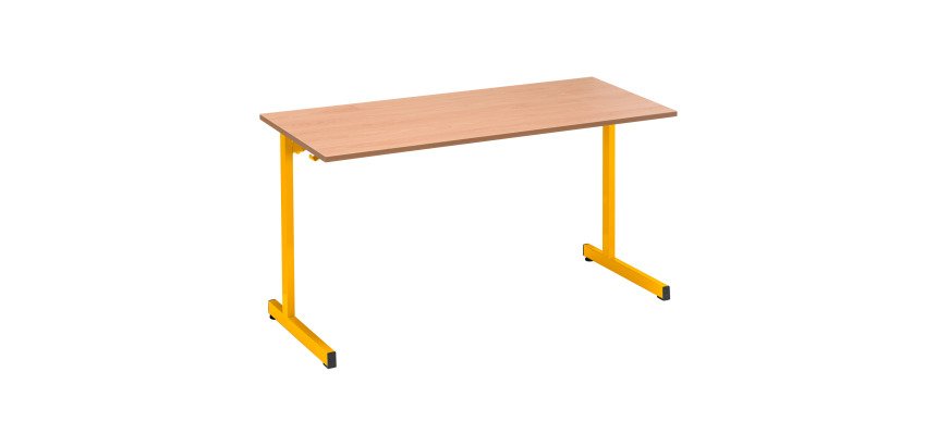 Table scolaire 2 places SYLLAB L.130 cm plateau hêtre - taille 4 pour CP/CE1