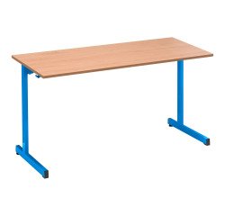 School table 2 places SYLLAB L.130 cm beech top - size 4 for CP/CE1