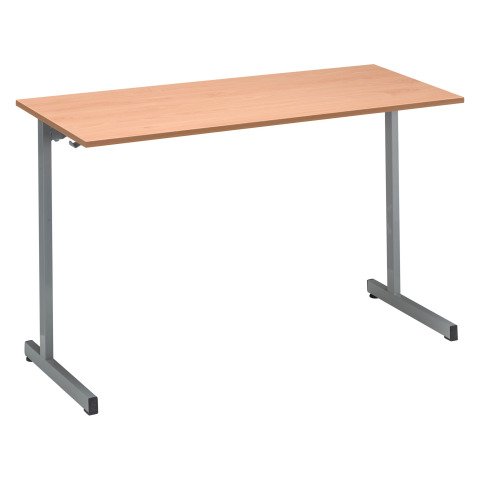 Mesa escolar de 2 plazas patas gris - Talla 6