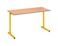 Table scolaire 2 places L.130 cm plateau hêtre - Taille 5 pour primaire (P3/P4)
