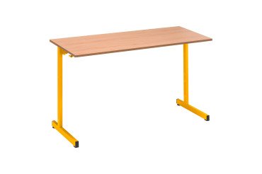 Table scolaire 2 places L.130 cm plateau hêtre - Taille 5 pour CE2/CM1