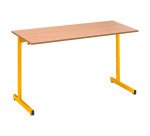 Table scolaire 2 places L.130 cm plateau hêtre - Taille 5 pour CE2/CM1