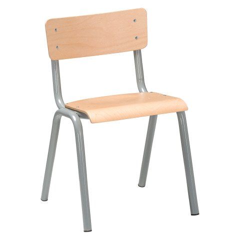 Silla escolar Syllab patas color gris - Talla 4