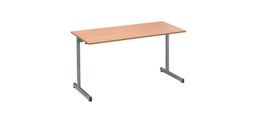 Table scolaire 2 places SYLLAB L.130 cm plateau hêtre - taille 4 pour CP/CE1