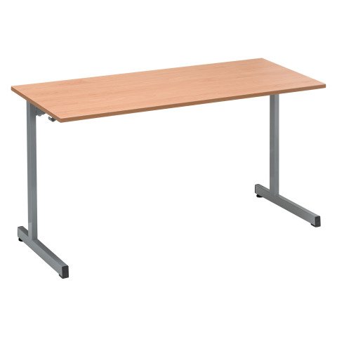 Mesa escolar de 2 plazas Syllab patas gris- Talla 4