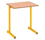 Table scolaire 1 place SYLLAB L.70 cm plateau hêtre - taille 6 pour CM2 à Lycée