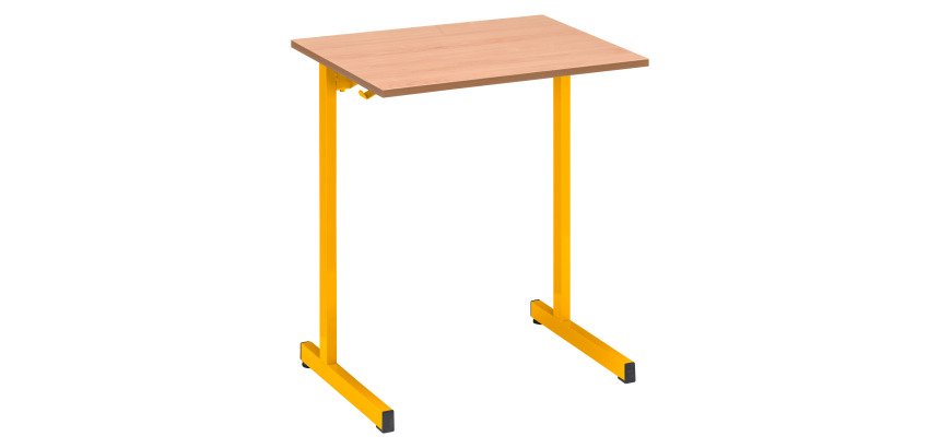 Table scolaire 1 place SYLLAB L.70 cm plateau hêtre - taille 6 pour CM2 à Lycée