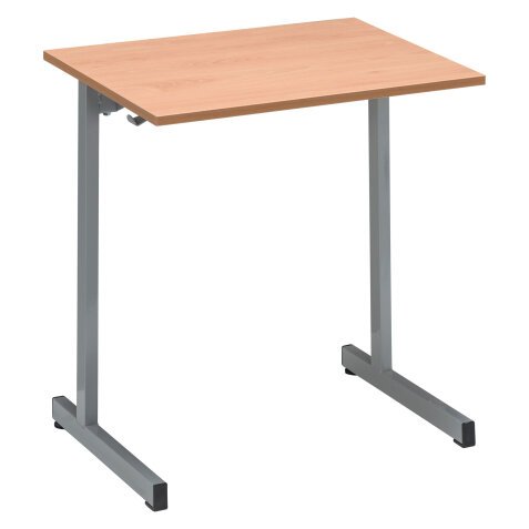 Table scolaire 1 place SYLLAB - L.70 cm - plateau hêtre - Taille 5 pour CE2/CM1