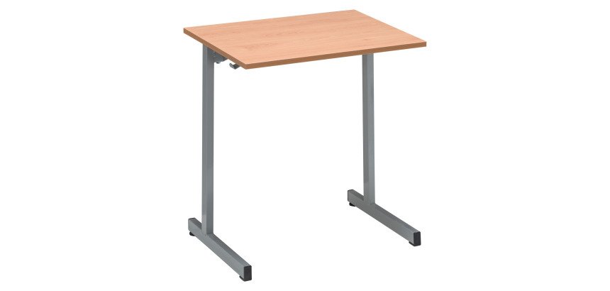 Table scolaire 1 place SYLLAB - L.70 cm - plateau hêtre - Taille 5 pour CE2/CM1