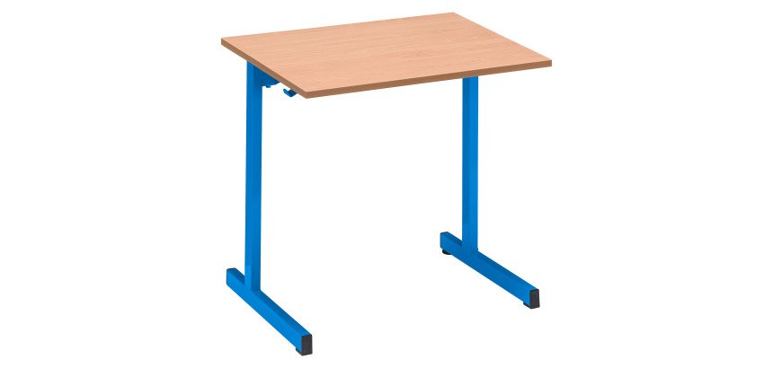 Table scolaire 1 place SYLLAB - L.70 cm - plateau hêtre - Taille 4 pour CP/CE1