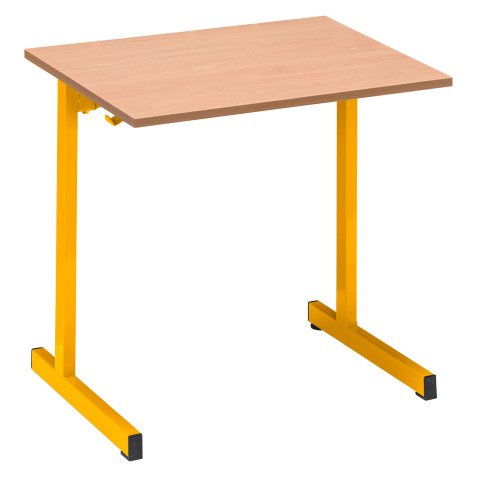 Table scolaire 1 place SYLLAB - L.70 cm - plateau hêtre - Taille 4 pour CP/CE1