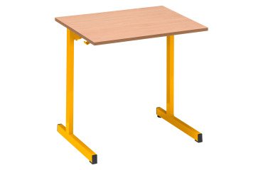 School desk 1 seat SYLLAB - L.70 cm - beech wood top - Size 4 for CP/CE1