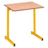 Table scolaire 1 place SYLLAB - L.70 cm - plateau hêtre - Taille 5 pour CE2/CM1