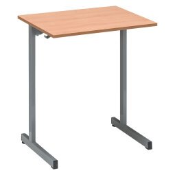 Table scolaire 1 place SYLLAB L.70 cm plateau hêtre - taille 6 pour CM2 à Lycée