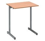 Table scolaire 1 place SYLLAB L.70 cm plateau hêtre - taille 6 pour CM2 à Lycée