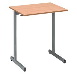 Table scolaire 1 place SYLLAB L.70 cm plateau hêtre - taille 6 pour primaire (P5) à secondaire