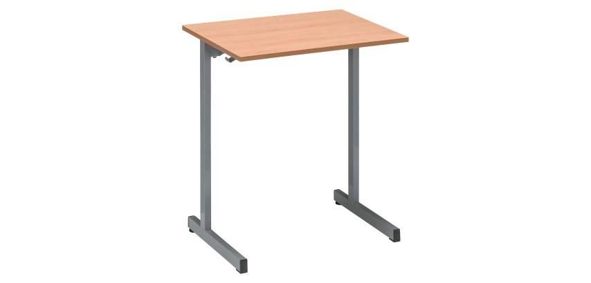 Table scolaire 1 place SYLLAB L.70 cm plateau hêtre - taille 6 pour CM2 à Lycée